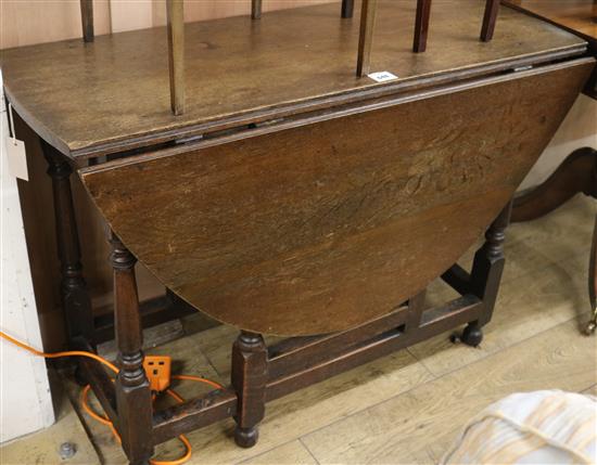 An 18th century oak gateleg table